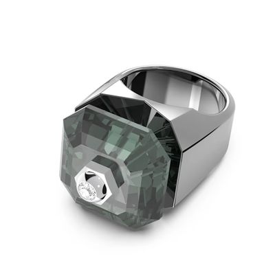 Numina Cocktail Ring, Octagon Cut, Black-5628577