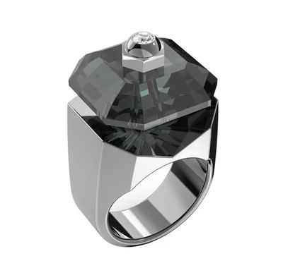 Numina Cocktail Ring, Octagon Cut, Black-5628577