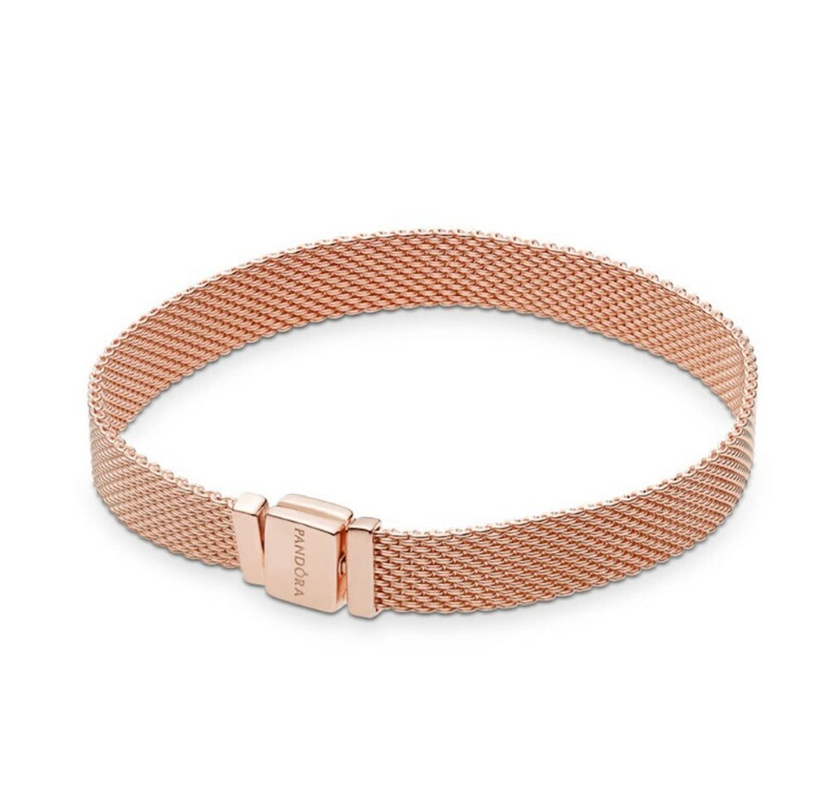 Reflexions Mesh Rose Gold Bracelet-587712, Size: 16