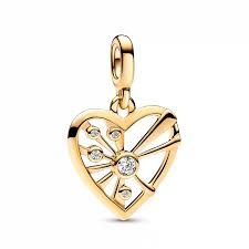 Pandora ME Heart &amp; Rays Medallion Charm - 762691C01