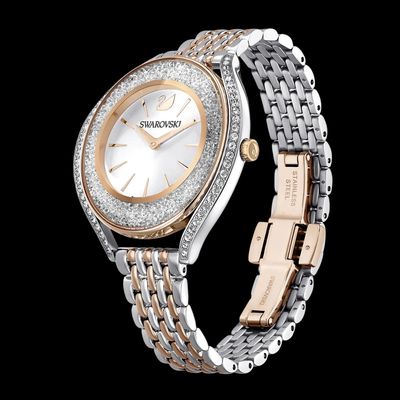 Crystalline Aura Quartz White Dial Two-Tone  Watch - 5644075