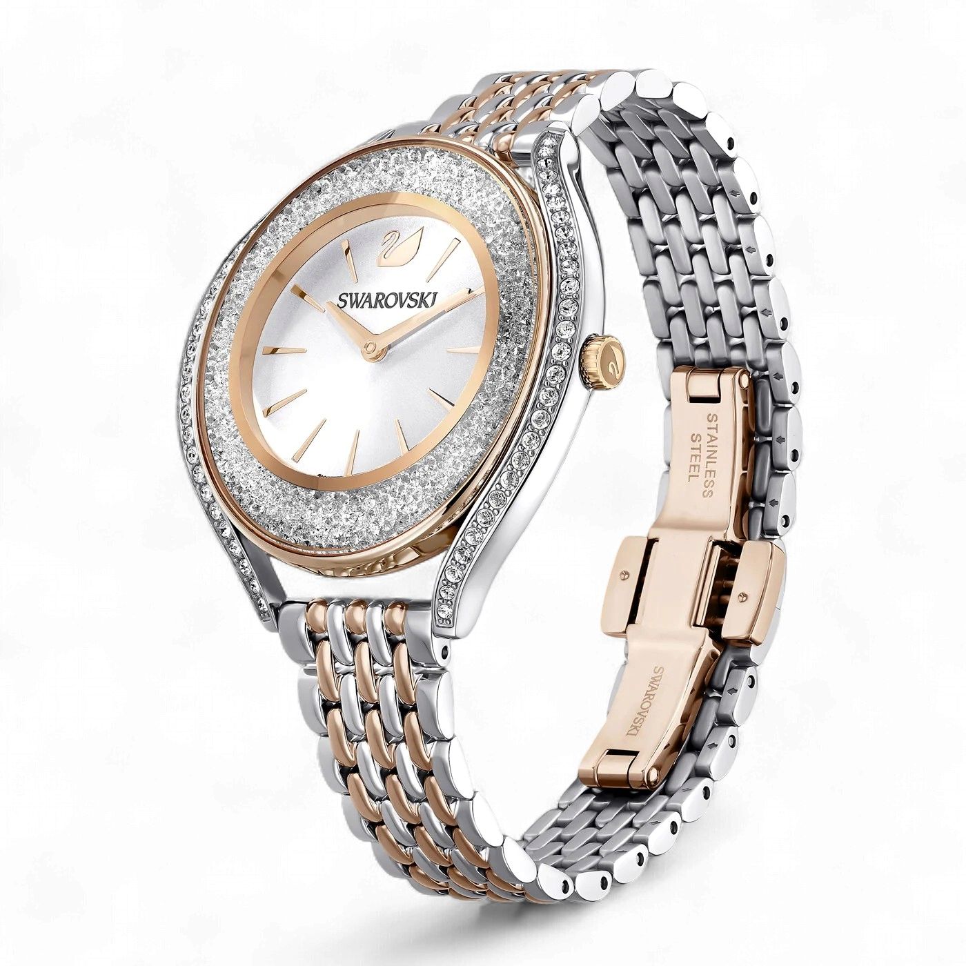 Crystalline Aura Quartz White Dial Two-Tone  Watch-5644075