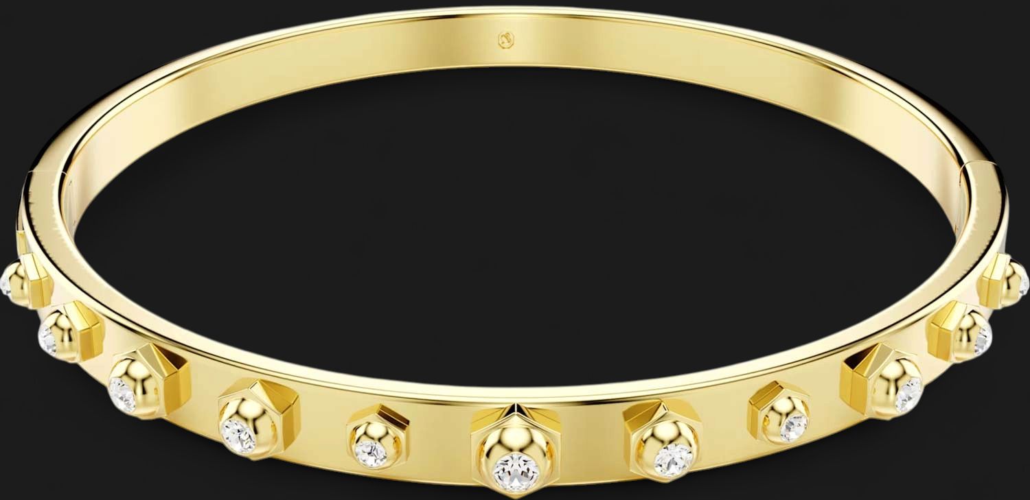 Numina Bangle, Mixed Round Cuts, Gold Tone- 5681452