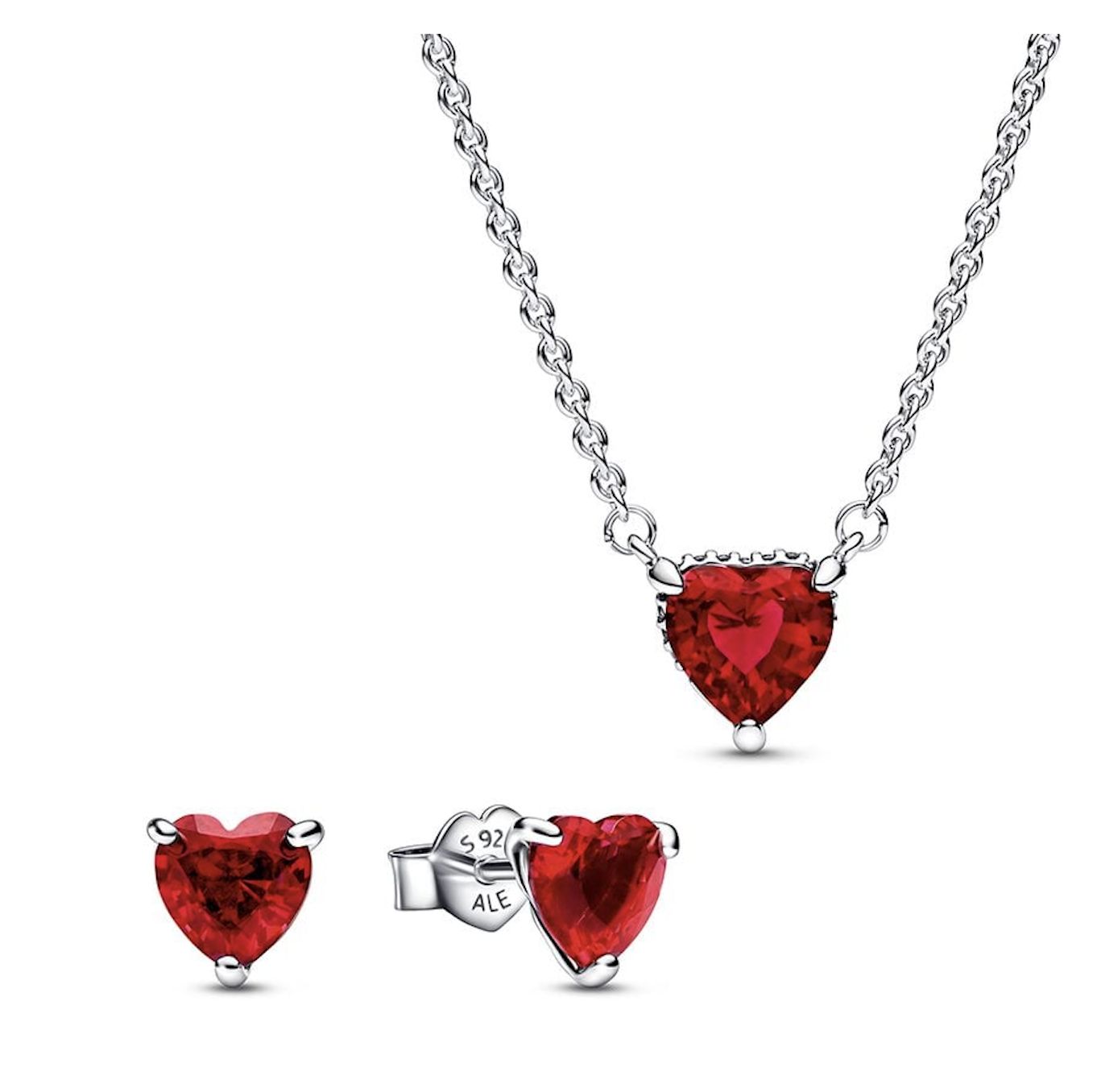 Sparkling Red Heart Jewelry Gift Set-B802373-1