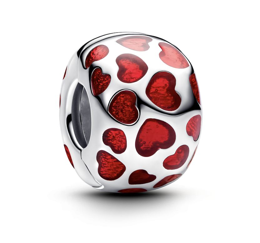 Hearts Round Clip Charm - 793679C01