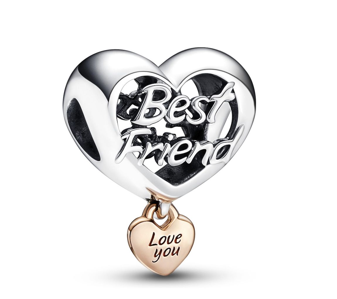 Love You Best Friend Heart Charm -782243C00