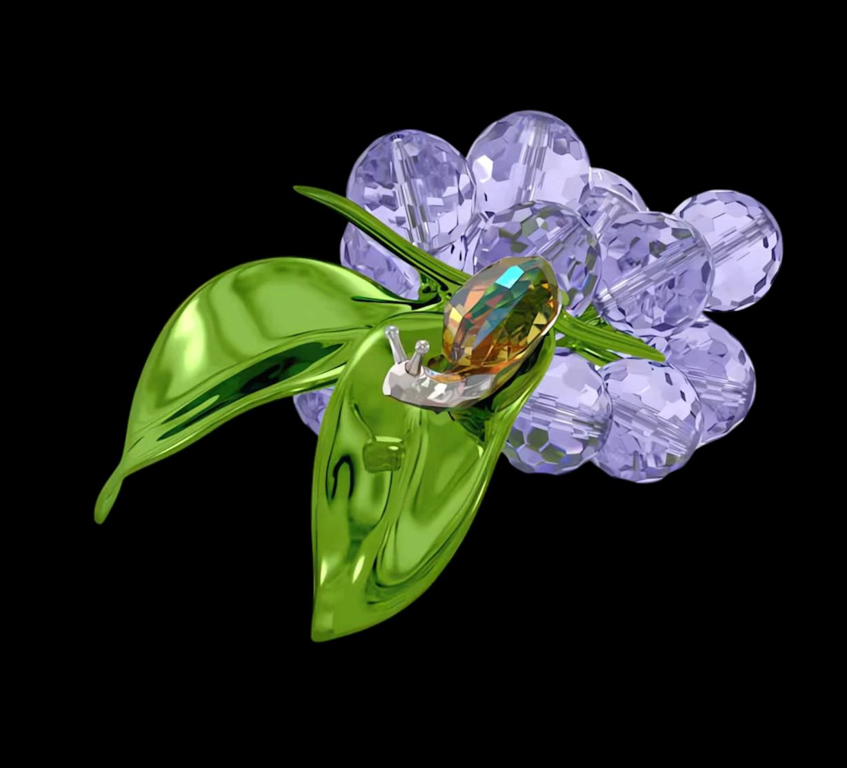 Idyllia Snail and Blueberries, Figurine, Multicolored-5667549