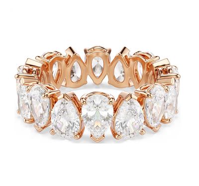 Vittore Ring, Pear Cut, White, Rose gold-tone-5586163
