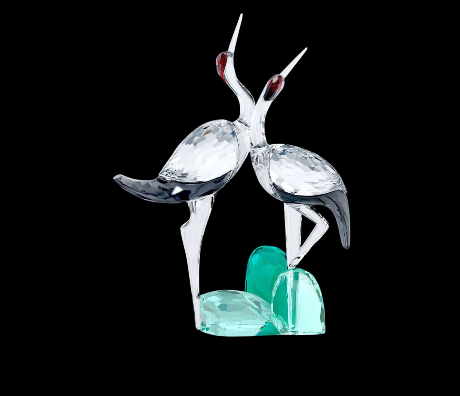 Among Blue Mountains Singing Cranes Figurine-5557819