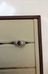 Rhodolite Dia Eng Ring