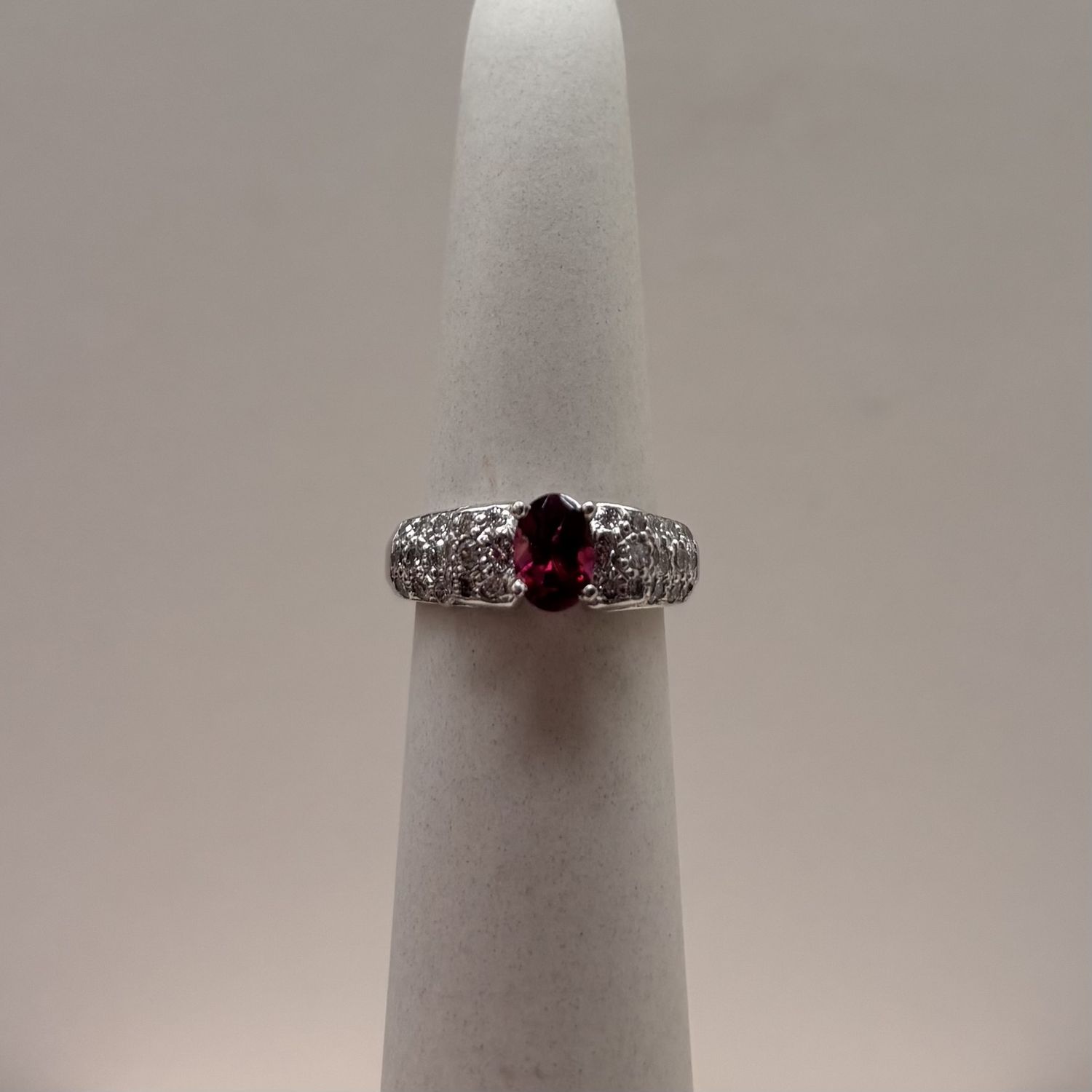 14KW Rhodolite Diamond Ring