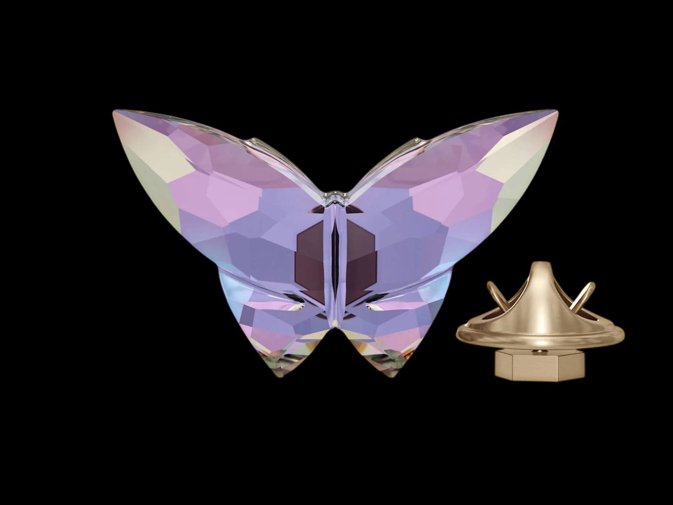 Jungle Beats Butterfly Magnet or Brooch, Violet, Small-5572153