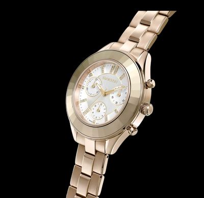 Octea Lux Sport Watch, Metal Bracelet, White, Gold-Tone-5610517