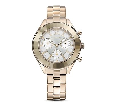 Octea Lux Sport Watch, Metal Bracelet, White, Gold-Tone-5610517