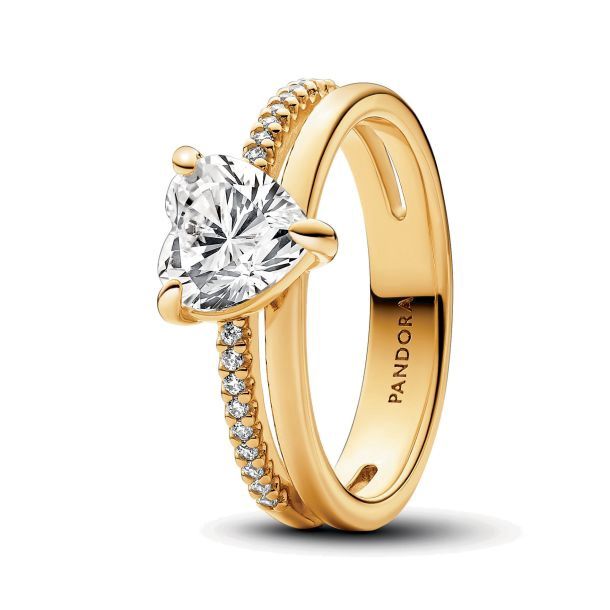 Double Band Heart Ring  - 163100C01