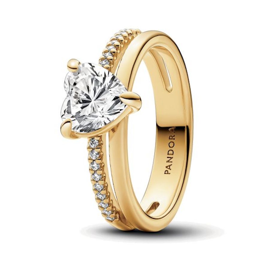 Double Band Heart Ring -163100C01