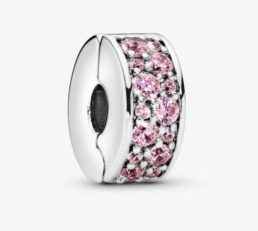 Pink Pavé Clip Charm - 791817PCZ