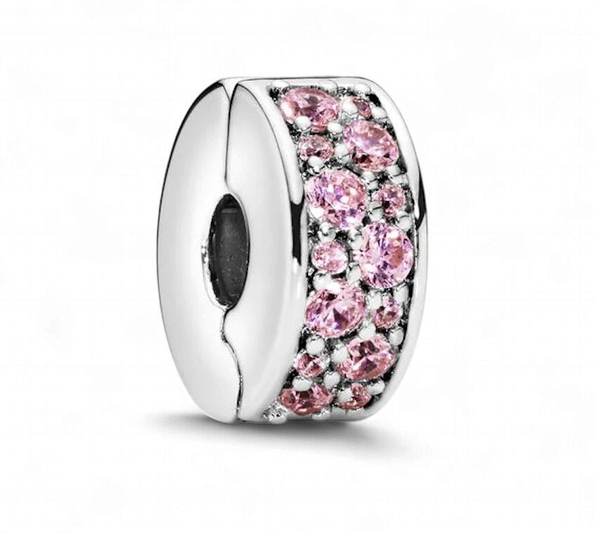 Pink Pavé Clip Charm - 791817PCZ