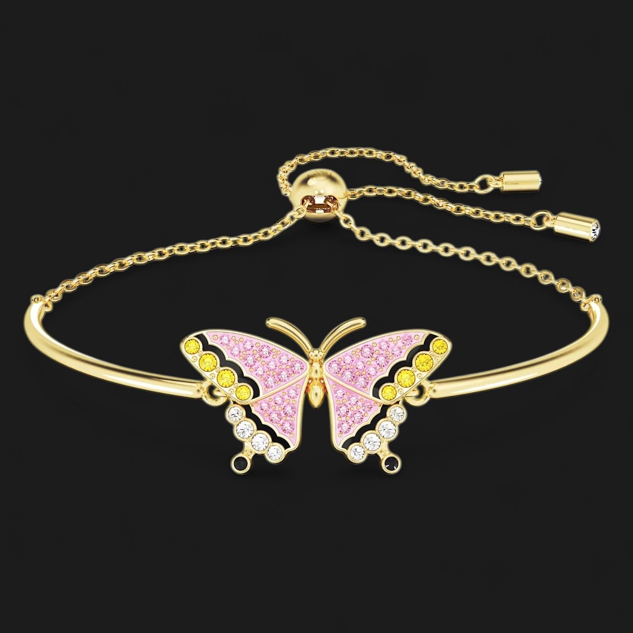 Idyllia Bracelet, Butterfly, Multicolored, Gold-5670053