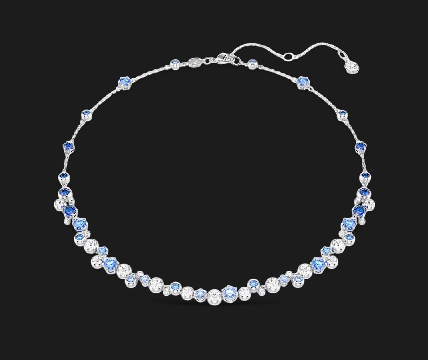 Constella necklace Mixed Cuts, Blue-5732255