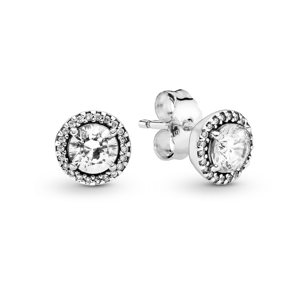 Pandora Round Sparkle Stud Earrings - 296272CZ
