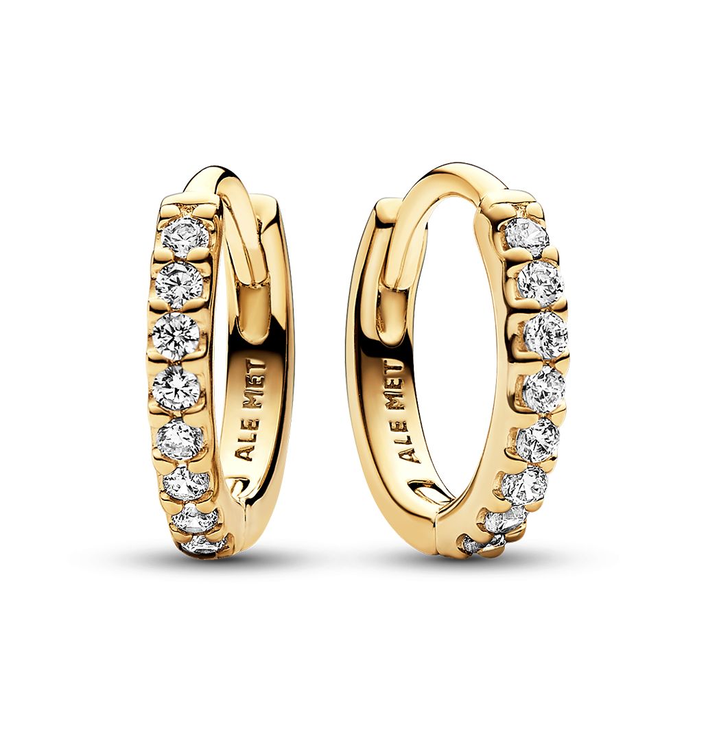 Pandora Sparkling Huggie Hoop Earrings - 263015C01