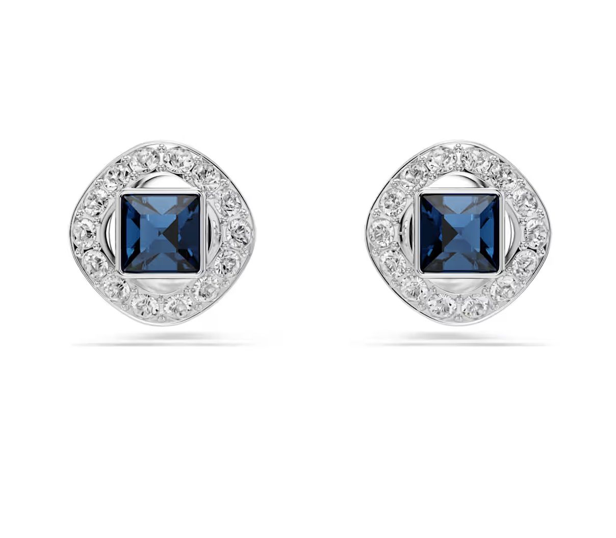 Una Angelic Stud Earrings Square Cut, Blue - 5662143