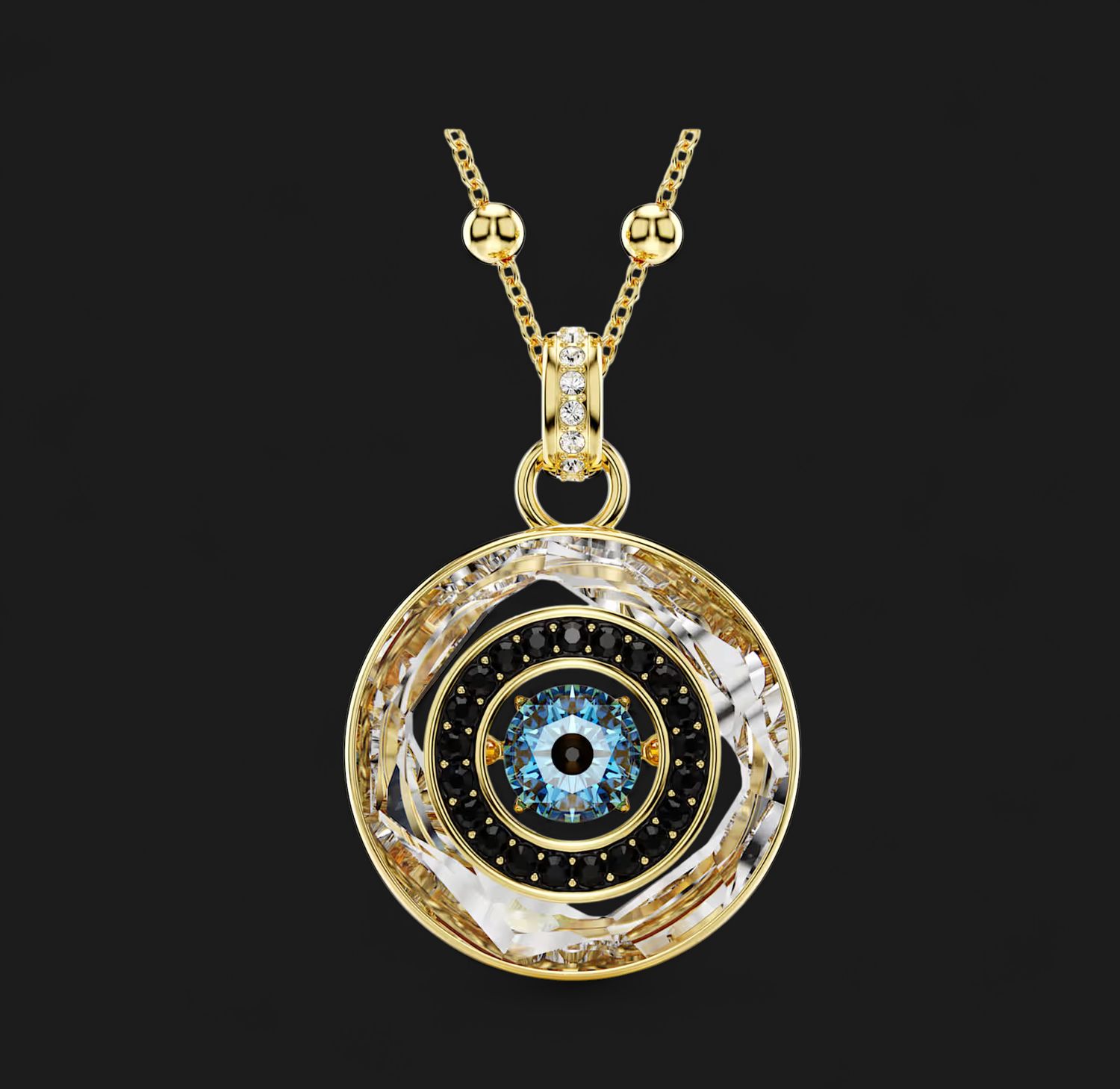 Symbolica Pendant, Evil Eye, Medium, Multicolored, Gold Tone - 5692166