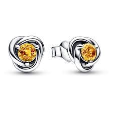 Honey Eternity Circle Stud Earrings - 292334C04