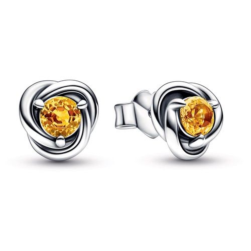 Pandora November Honey Eternity Circle Stud Earrings - 292334C04