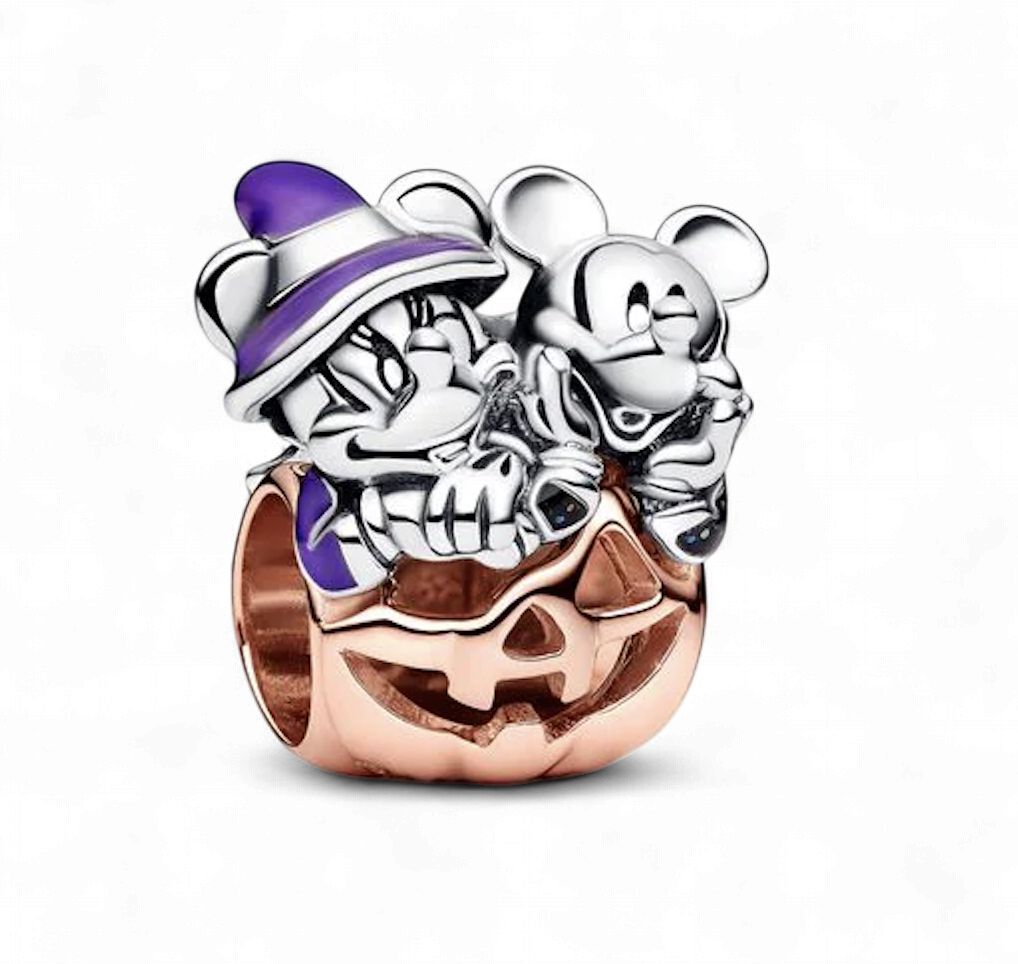 Disney Mickey Mouse &amp; Minnie Mouse Halloween Pumpkin Charm - 782816C01