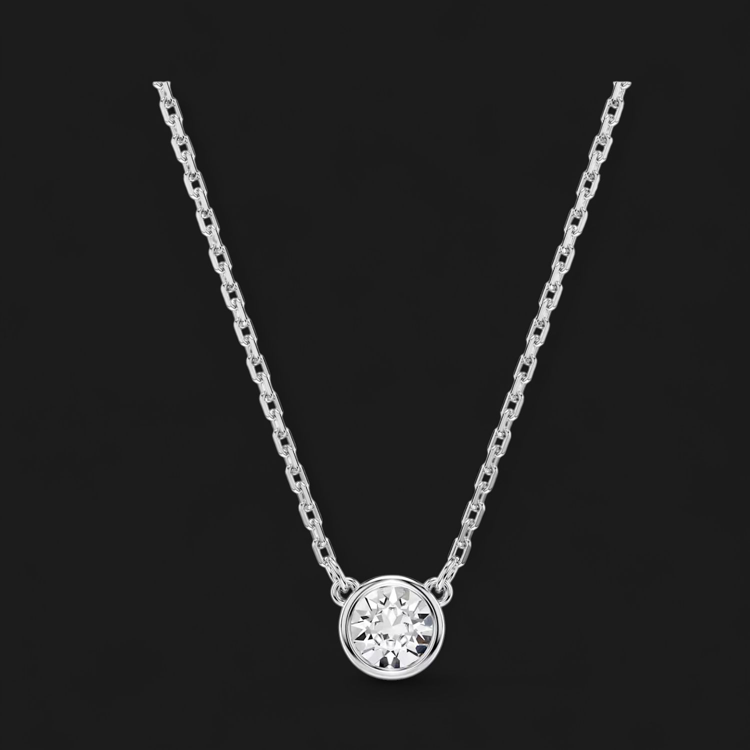 Imber Pendant, Round Cut, White5696039