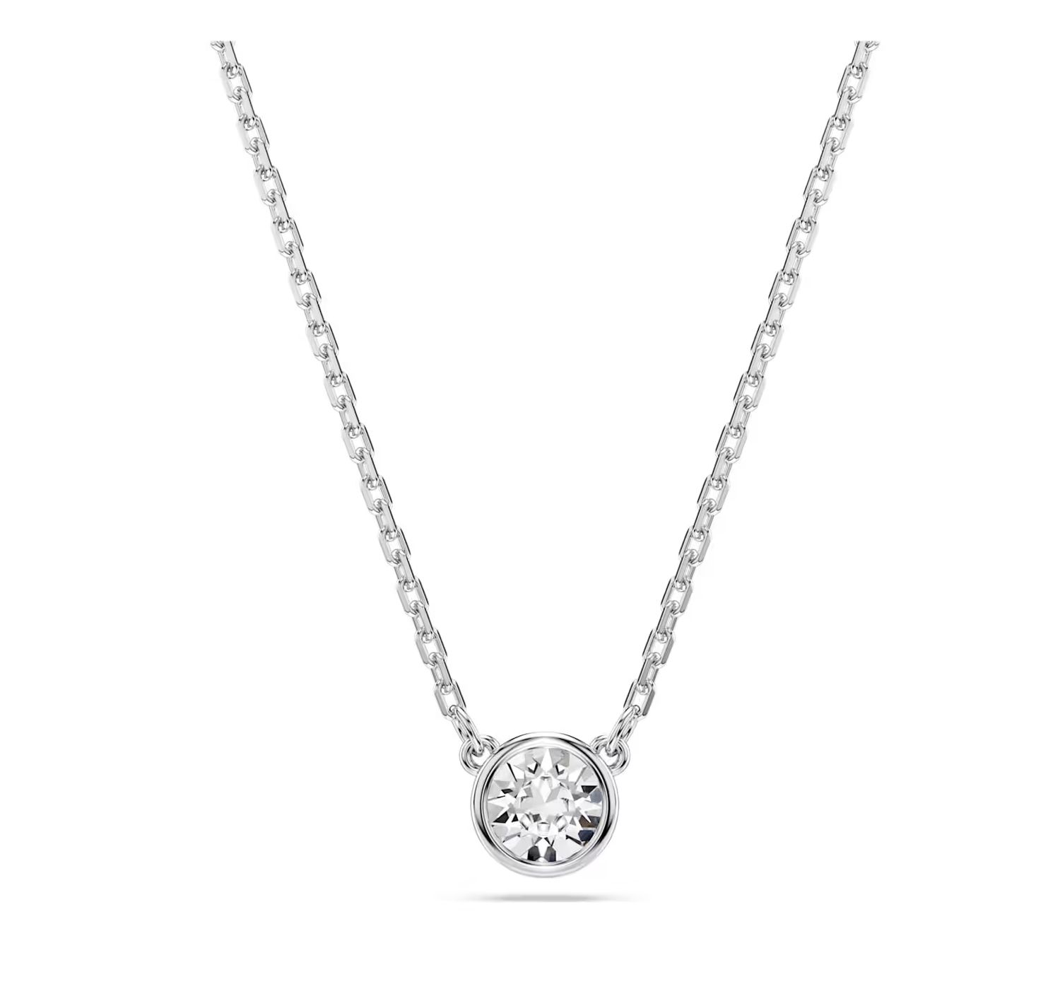 Imber Pendant, Round Cut, White-5696039