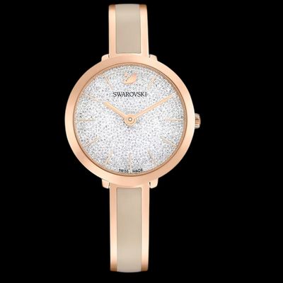 Crystalline Delight Quartz Silver Dial Ladies Watch, Gray-5642218