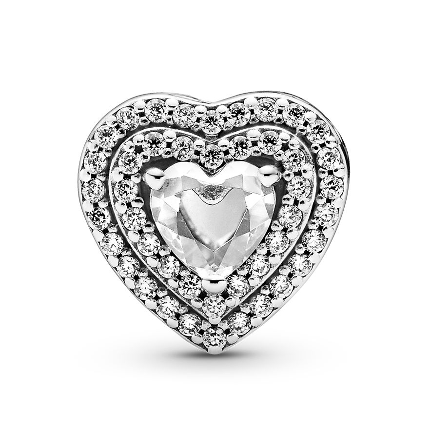 Sparkling Levelled Hearts Charm - 799218C01