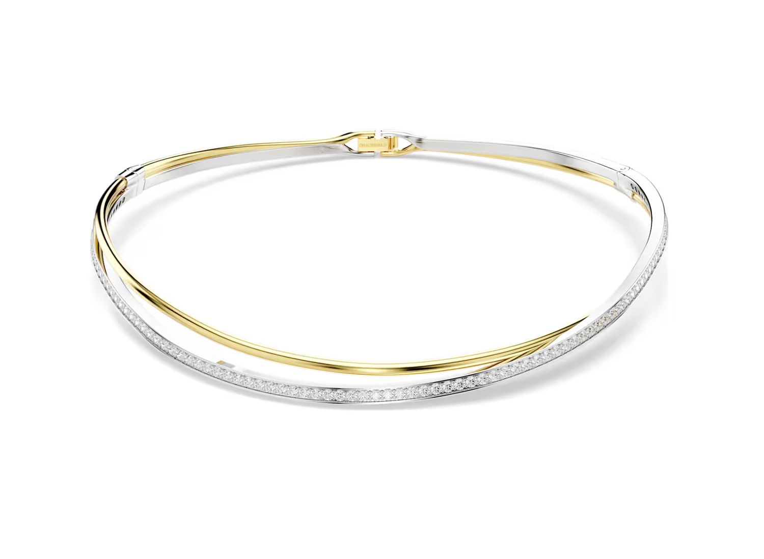Hyperbola Choker, Round Cut, White, Mixed-Metal,M-5702408