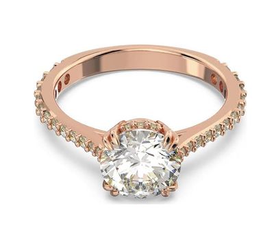 Constella Cocktail Ring, Round Cut, Pavé, White-5642640