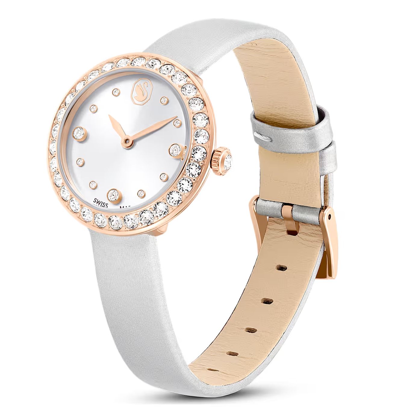 Matrix Tennis Watch, Swiss Made, Leather strap, Gray, Rose gold-tone-5710105