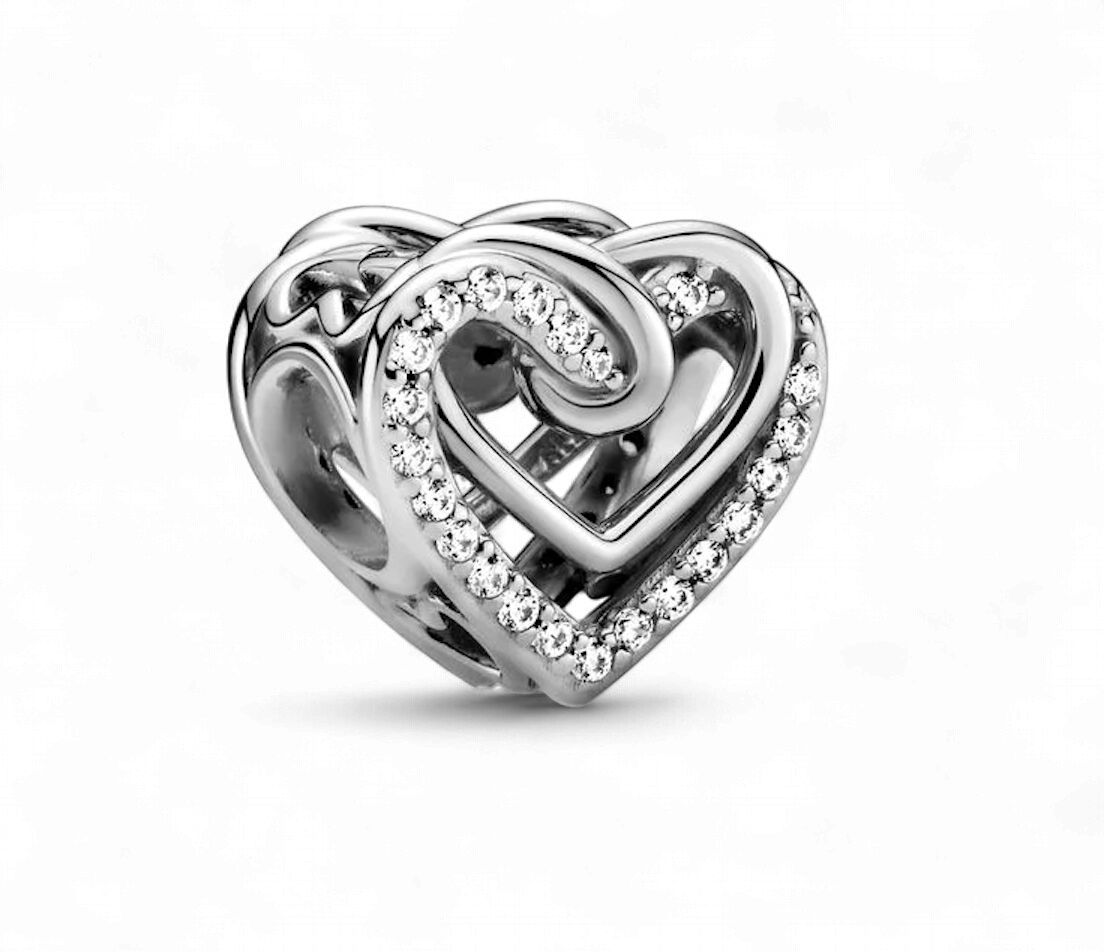 Sparkling Entwined Hearts Charm-799270C01