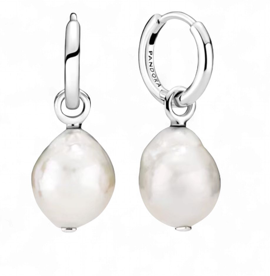 Pandora Treated Freshwater Cultured Baroque Pearl Hoop Earrings - 299426C01