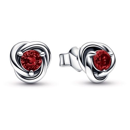 Pandora Red Eternity Circle Stud Earrings - 292334C06