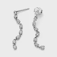 Sparkling Eight Stones Drop Earrings - 293159C01