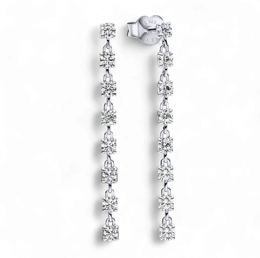 Pandora Sparkling Eight Stones Drop Earrings - 293159C01