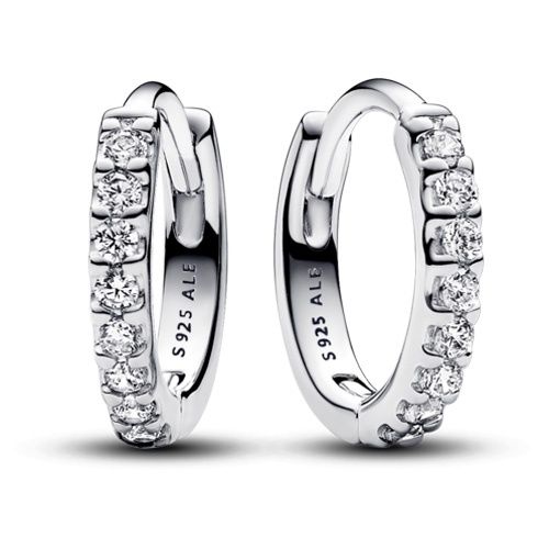 Pandora Sparkling Huggie Hoop Earrings - 293015C01