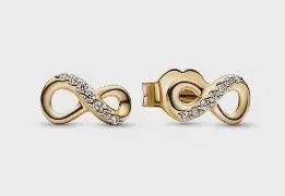Sparkling Infinity Stud Earrings - 268820C01