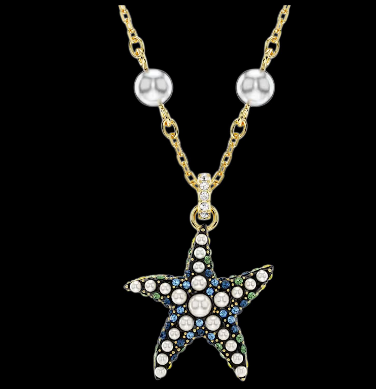 Idyllia Pendant, Crystal Pearls, Starfish, Multi-colored-5684116