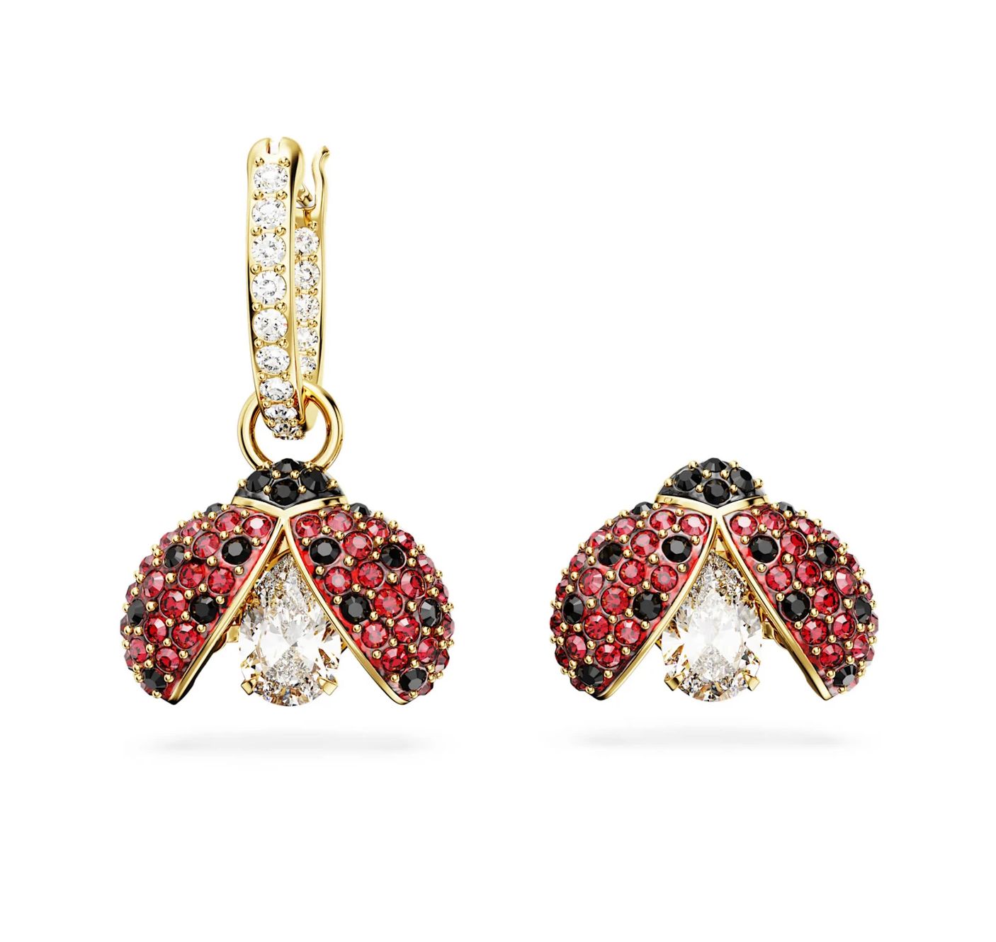 Idyllia Drop Earrings. Ladybug, Red, Gold-Tone-5666131