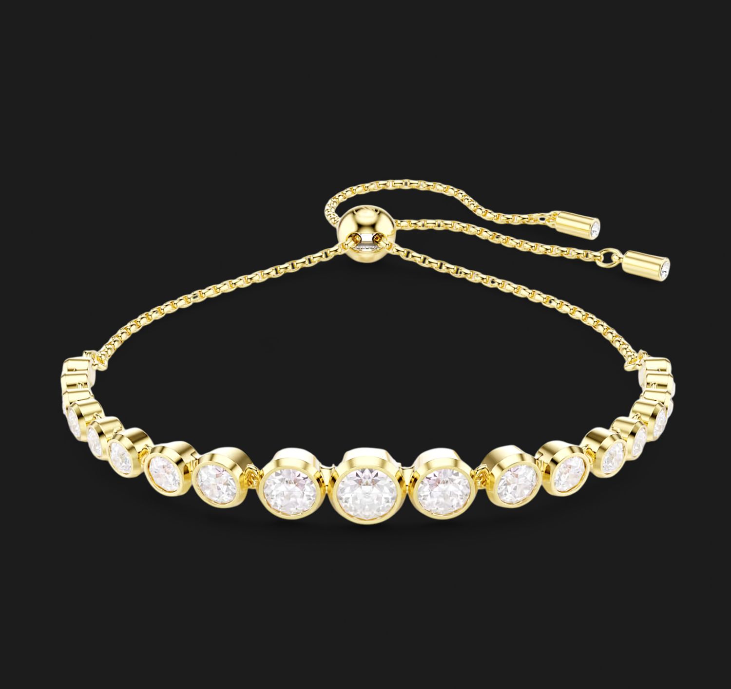 Imber Tennis Bracelet, Mixed Round Cuts, Gold Tone - 5705450