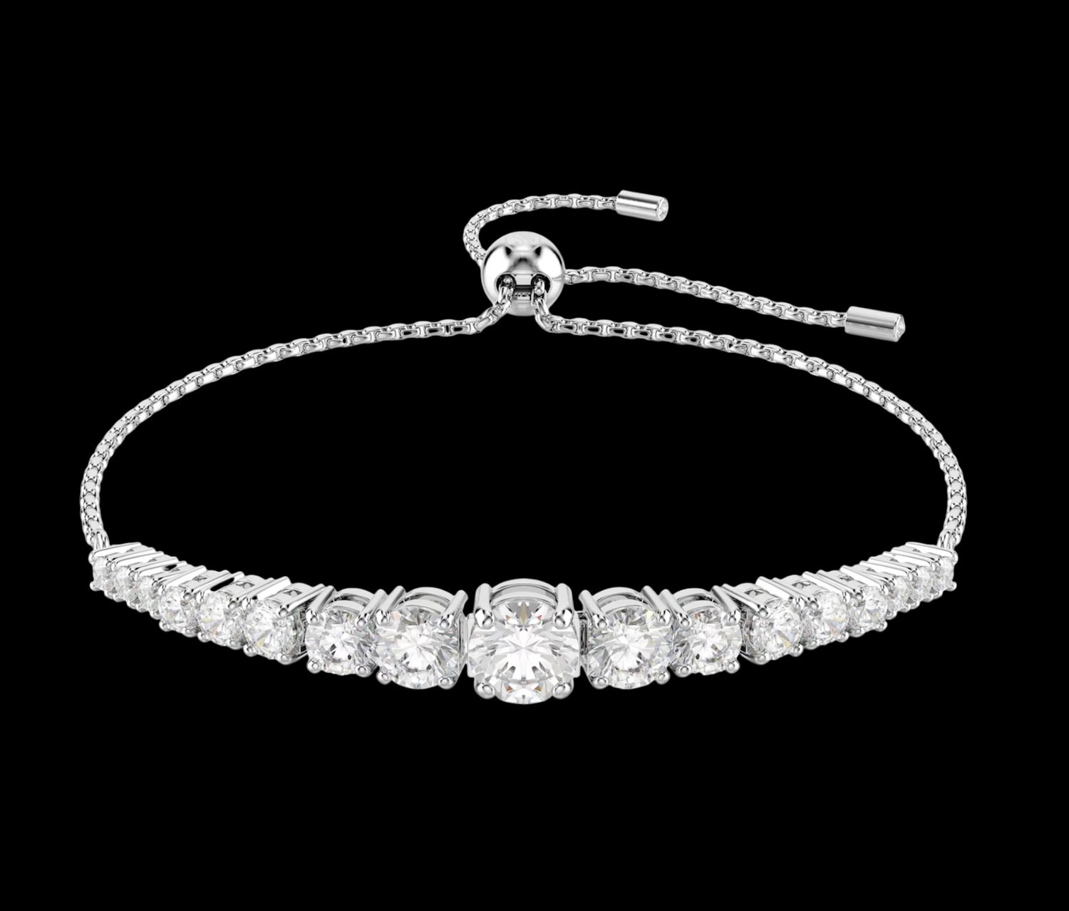 Matrix Bracelet, Round Cuts, White-5690677