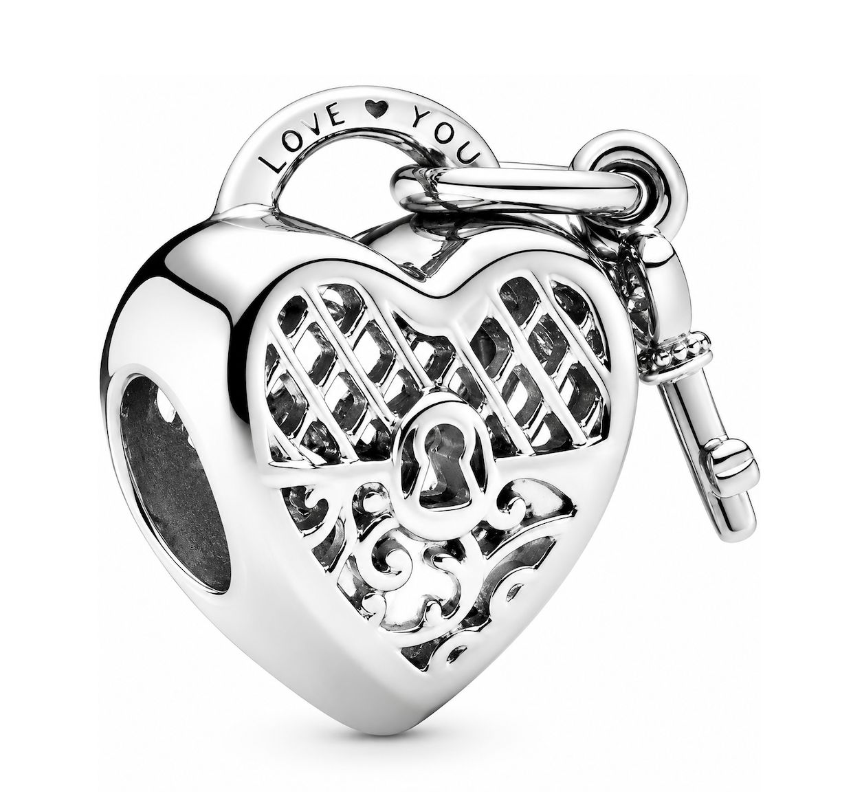 Love You Heart Padlock Charm-797655